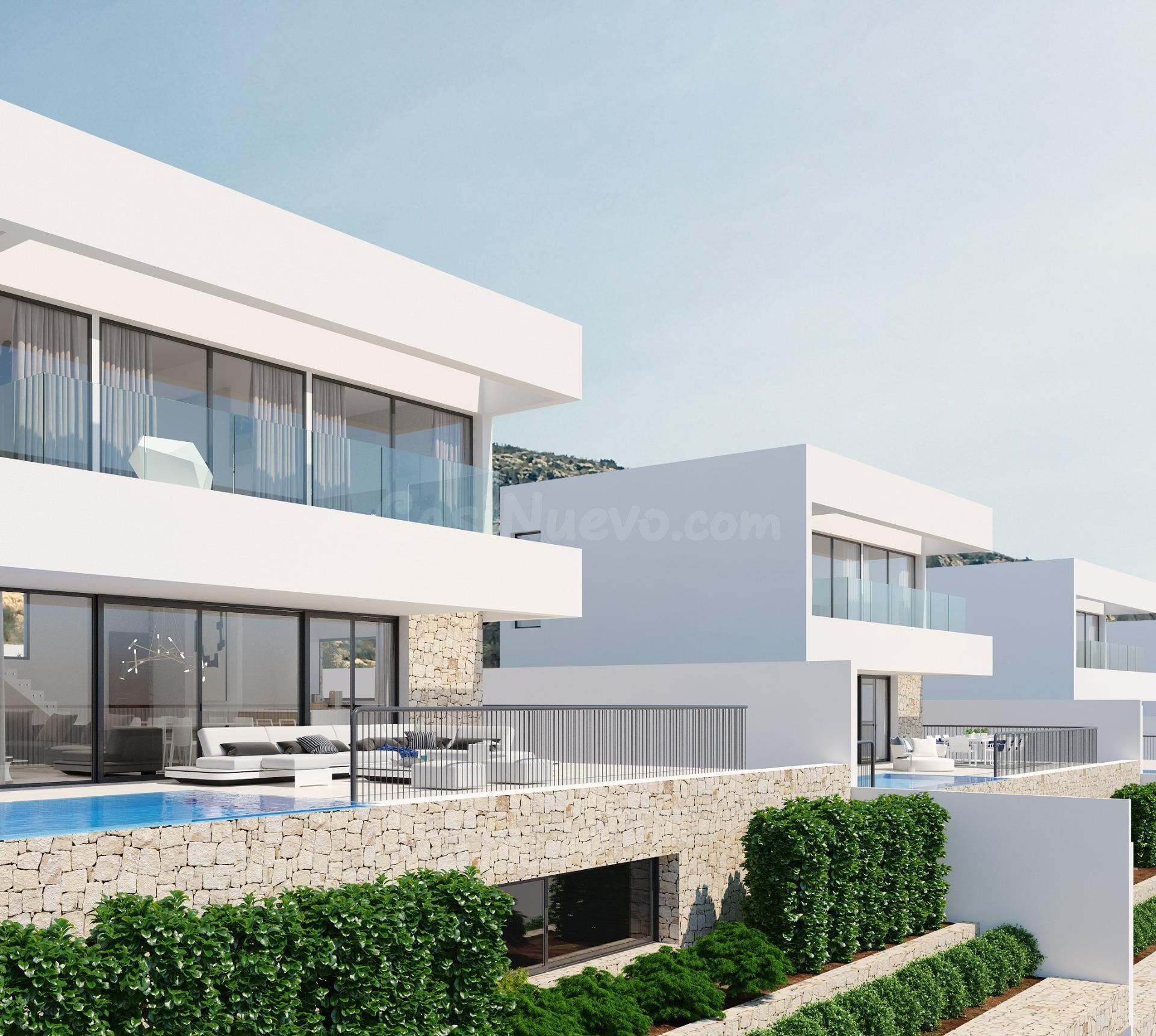 VILLA DE LUJO DE OBRA NUEVA EN FINESTRAT CON VISTAS AL MAR - foto 2