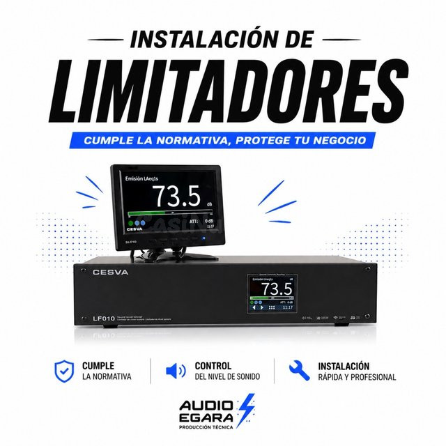 Instalación alquiler limitadores sonido