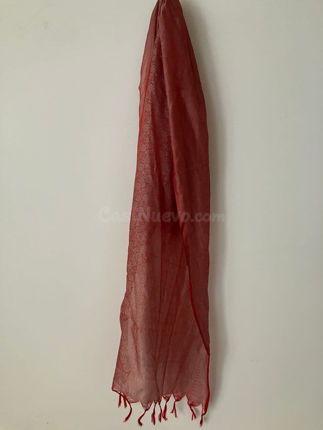 Pañuelos seda: naranja y rojo - foto 3