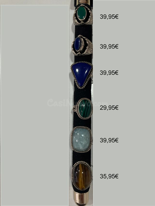 Anillos plata piedras - multicolor - foto 2