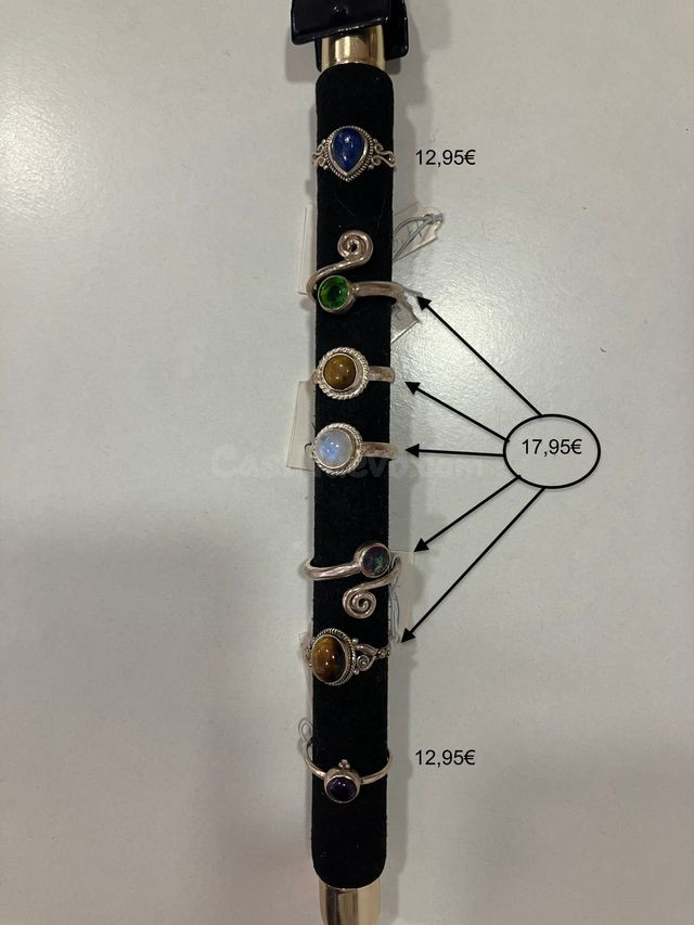 Anillos plata piedras - multicolor - foto 3