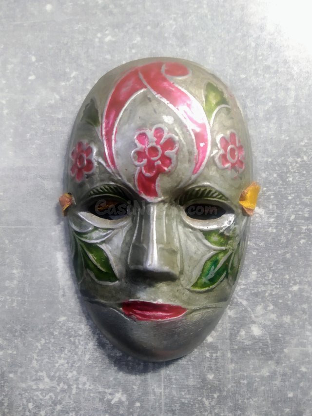 Mascara Veneciana de Metal Pintada a Mano