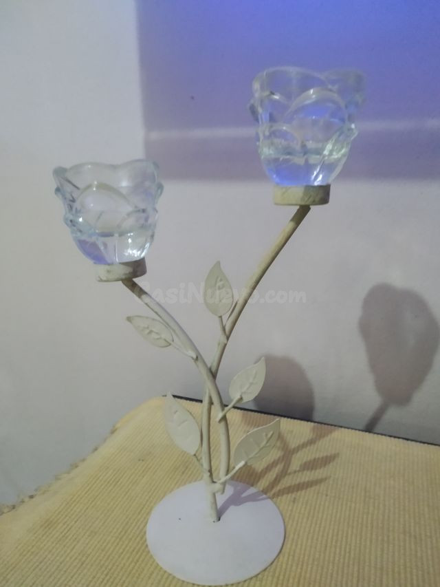 Candelabro de Hierro blanco