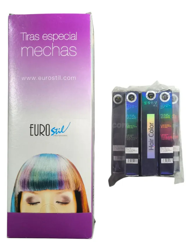 Eurostil Tiras Mechas+Color Cabello Temporal Tiza