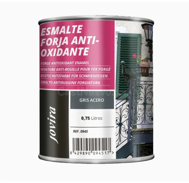 Esmalte Forja Antioxidante Gris Acero 0,75L