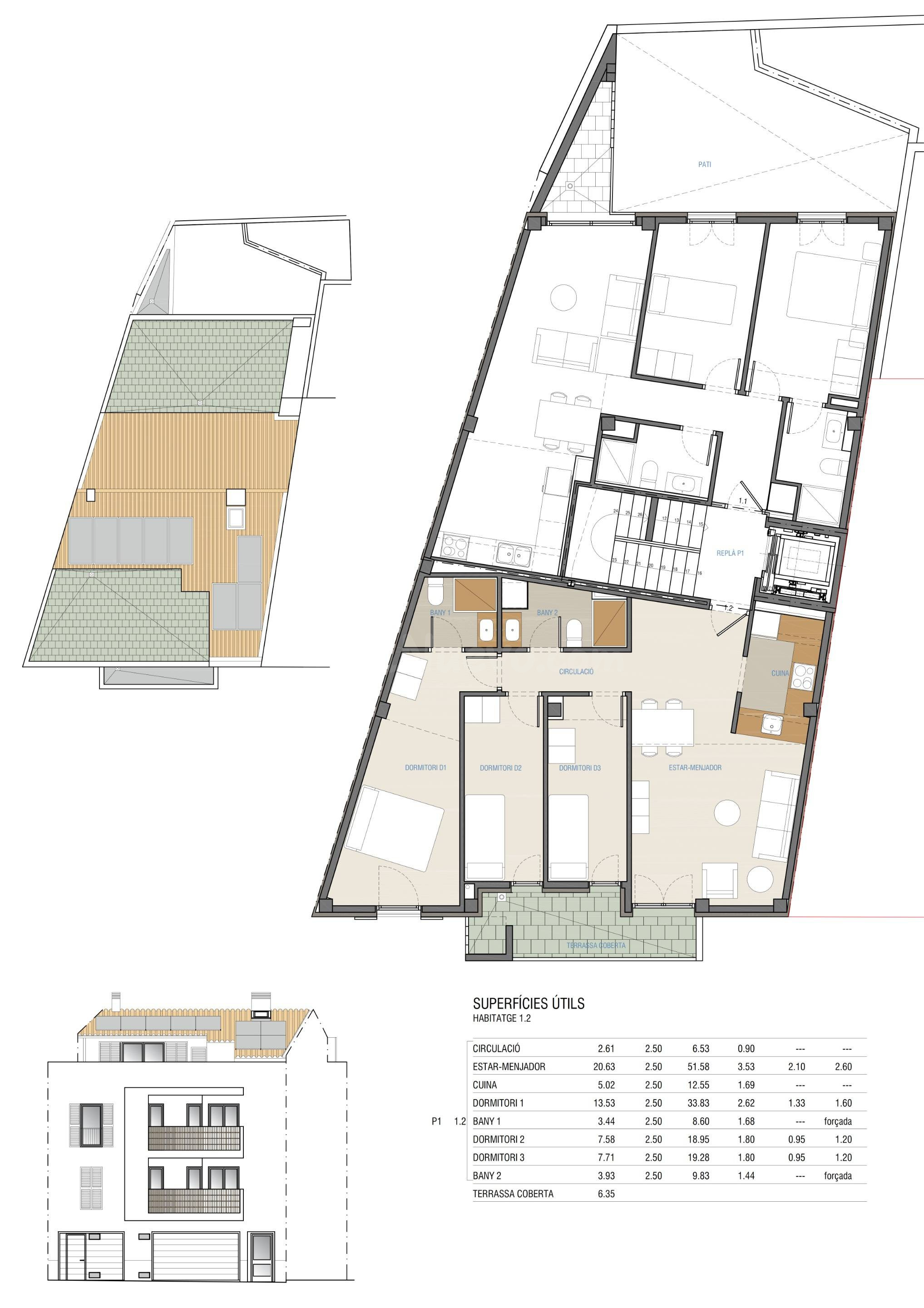 Piso de tres habitaciones y terraza - foto 2