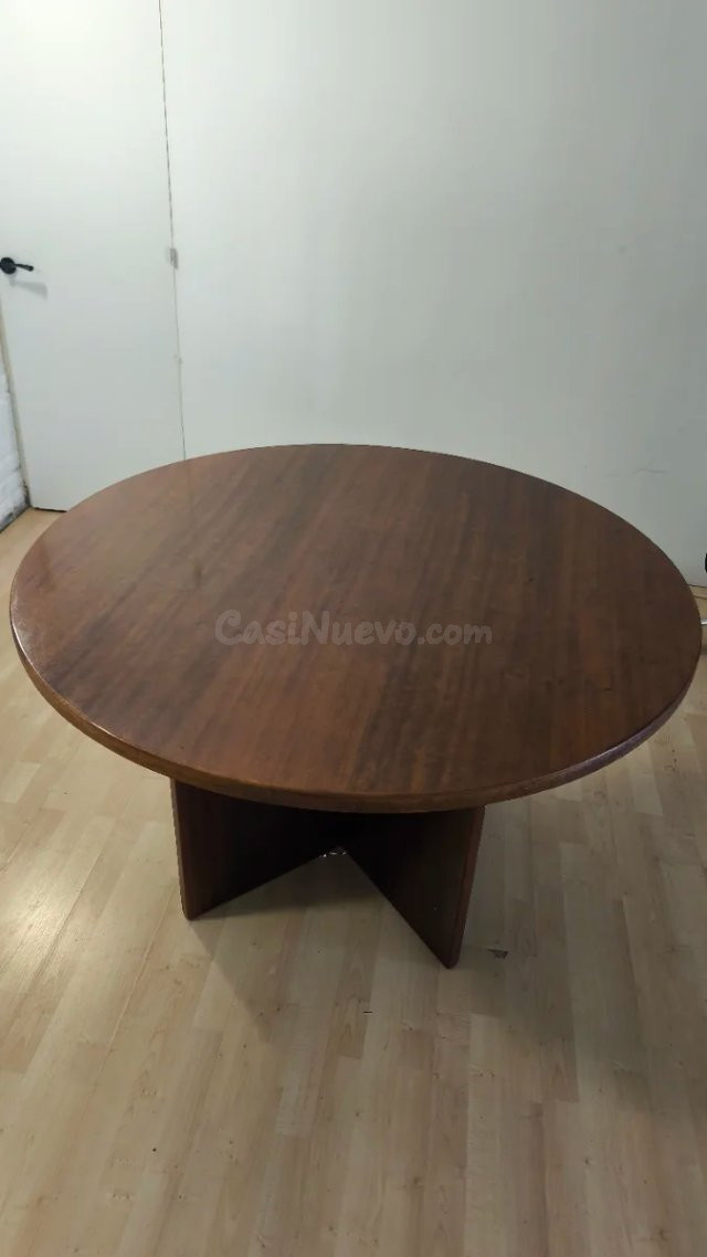 Mesa redonda de madera de 1,20 m de diámetro – Barcelona - foto 4