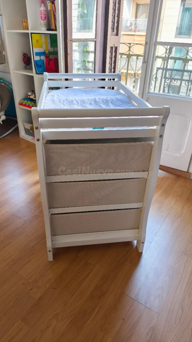 Cambiador bebé con cesta y organizador - foto 4