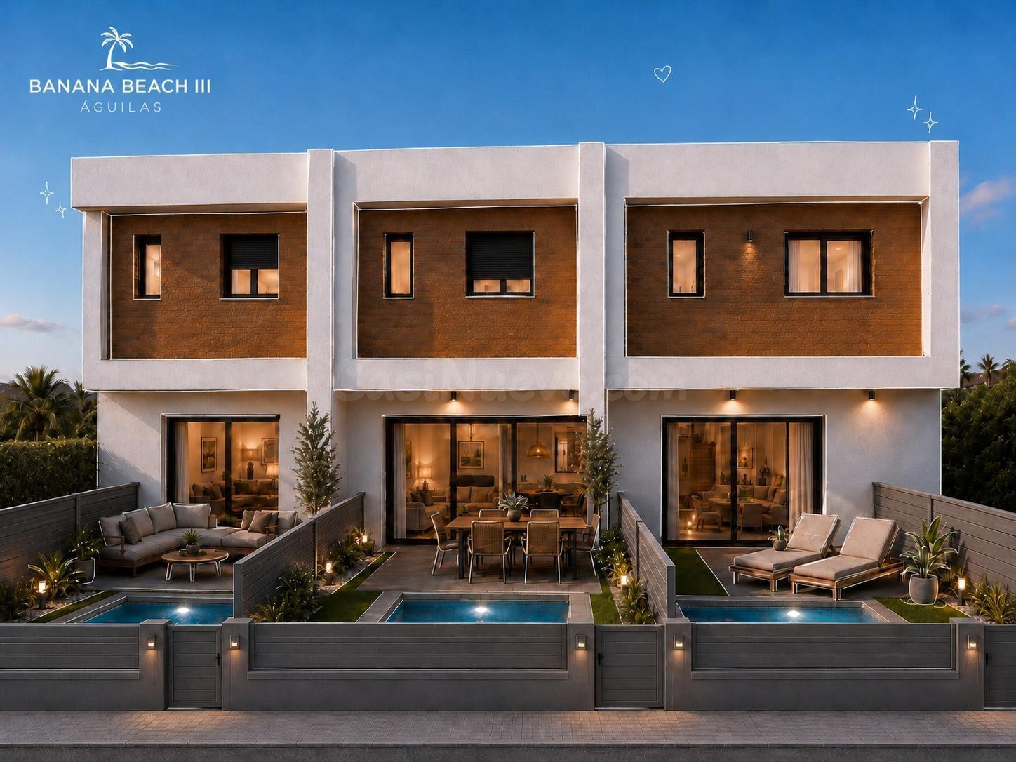 3 VIVIENDAS ADOSADAS CON PISCINA - foto 2