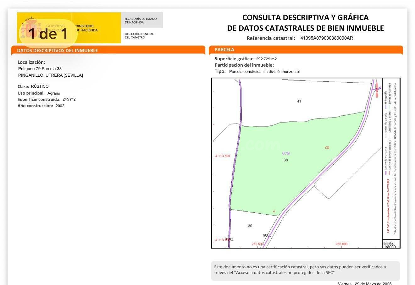 FINCA AGRÍCOLA PREMIUM EN UTRERA (SEVILLA) 29,27 HECTÁREAS D - foto 5