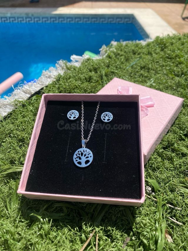 Pendientes árbol de la vida en oro de 18k y plata 925 – Malg - foto 4