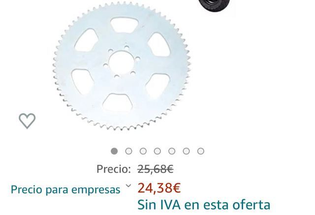 Corona de 65 dientes nueva para kart, patinete y moto – Malgrat de Mar