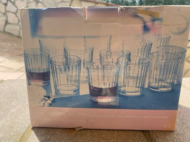 Juego de 9 vasos de cristal – Nuevo, entrega en Malgrat de Mar
