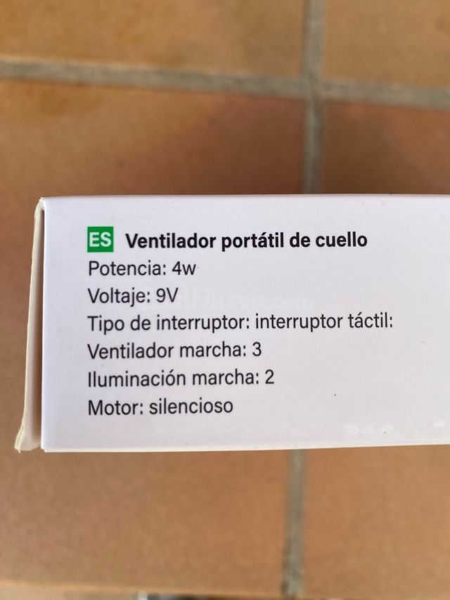 Ventilador portátil para cuello – Ligero y con luces LED – M - foto 4