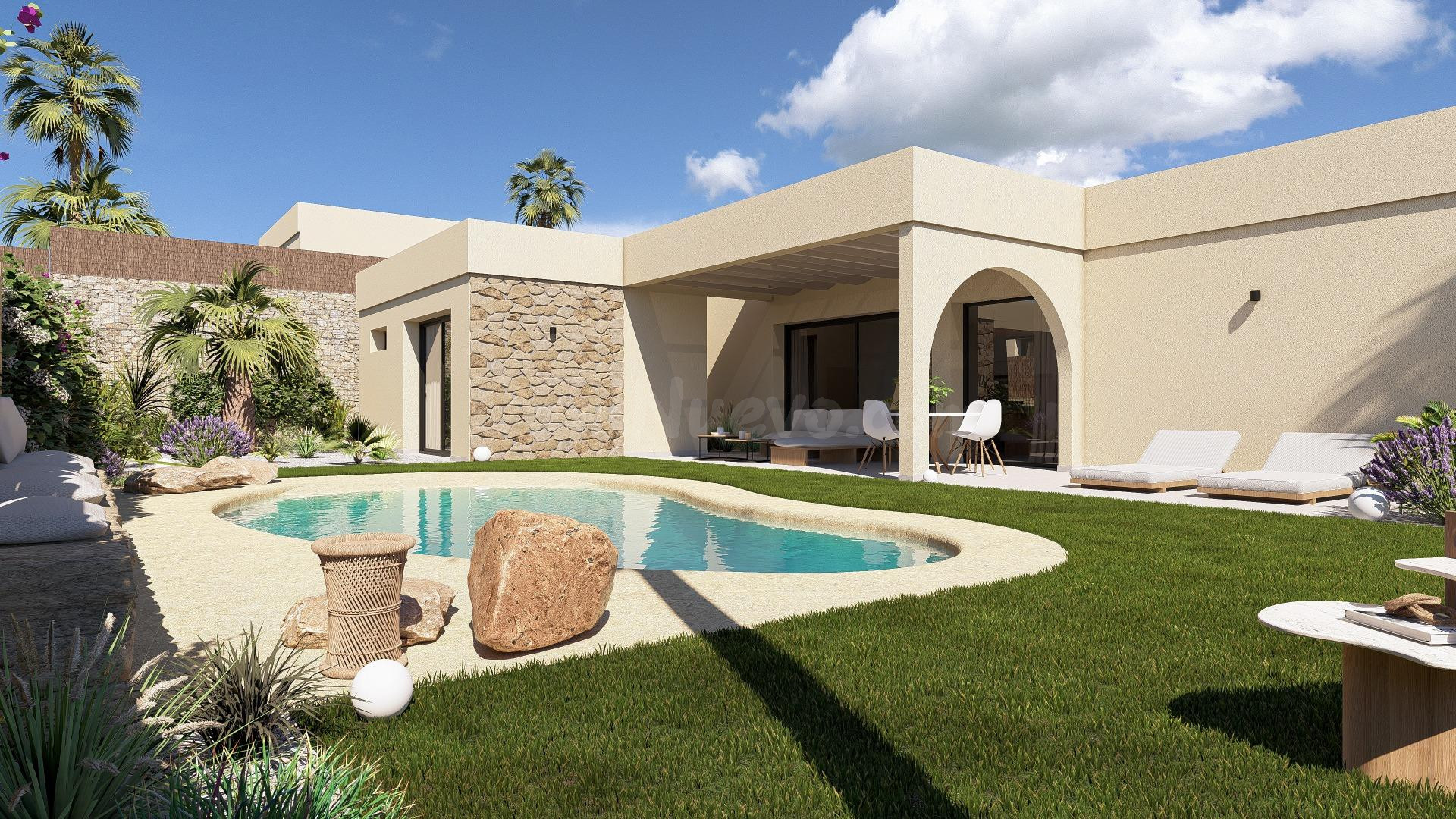Villa 2 dormitorios con terraza y piscina privada - foto 4