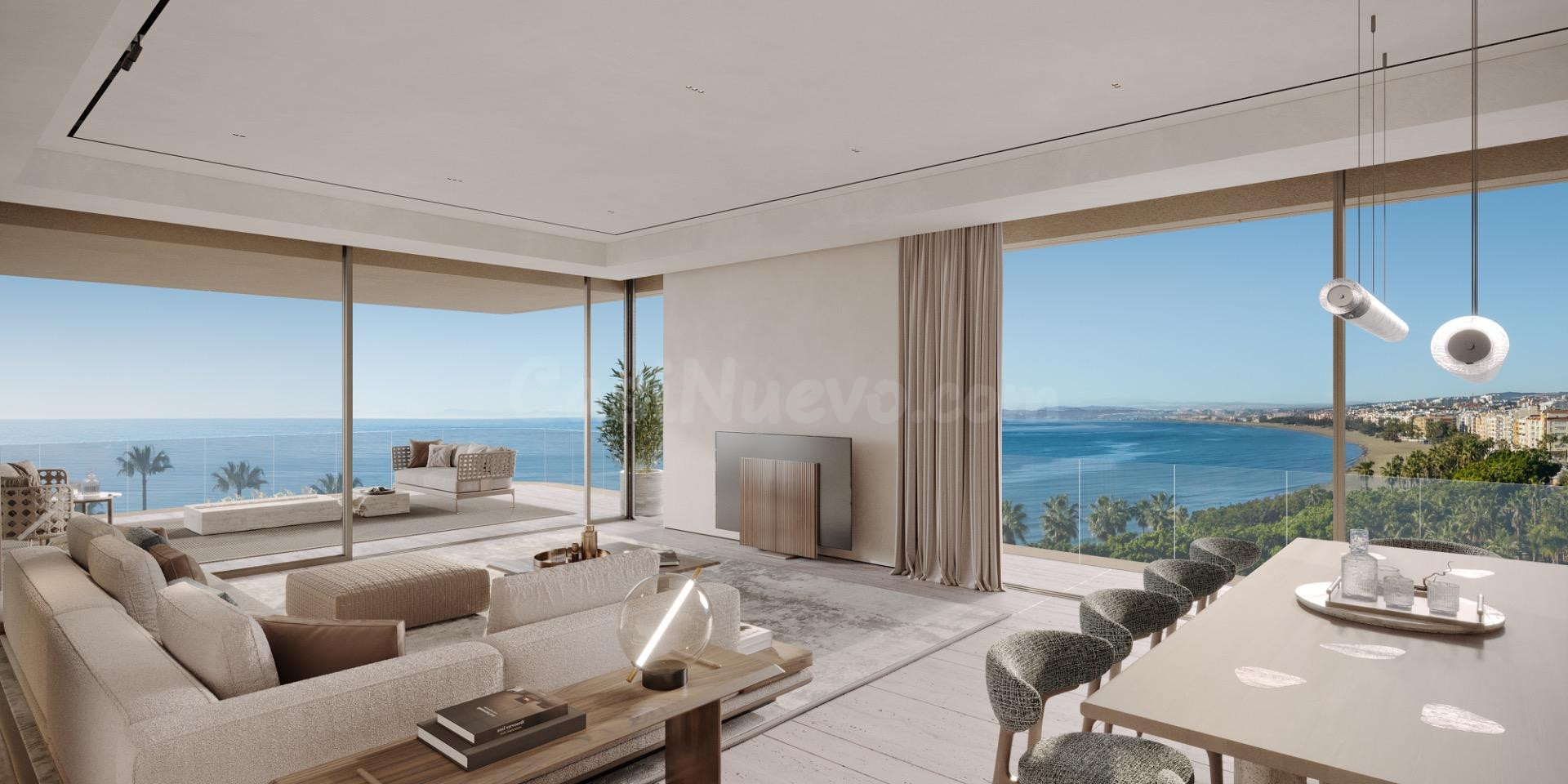 Apartamento de 3 dormitorios frontal mar Estepona - foto 3