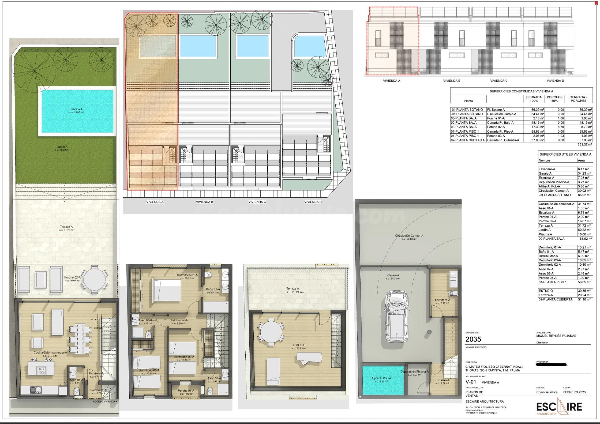 Edificio-solar en Son Rapinya con proyecto para 4 adosados - foto 2