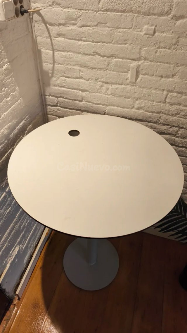 Mesa alta mostrador blanca y gris - foto 4