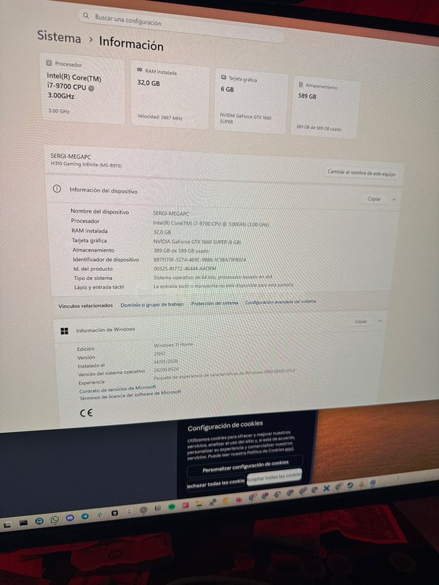 Ordenador Gaming i7 + Nvidia GTX 1660 - foto 5