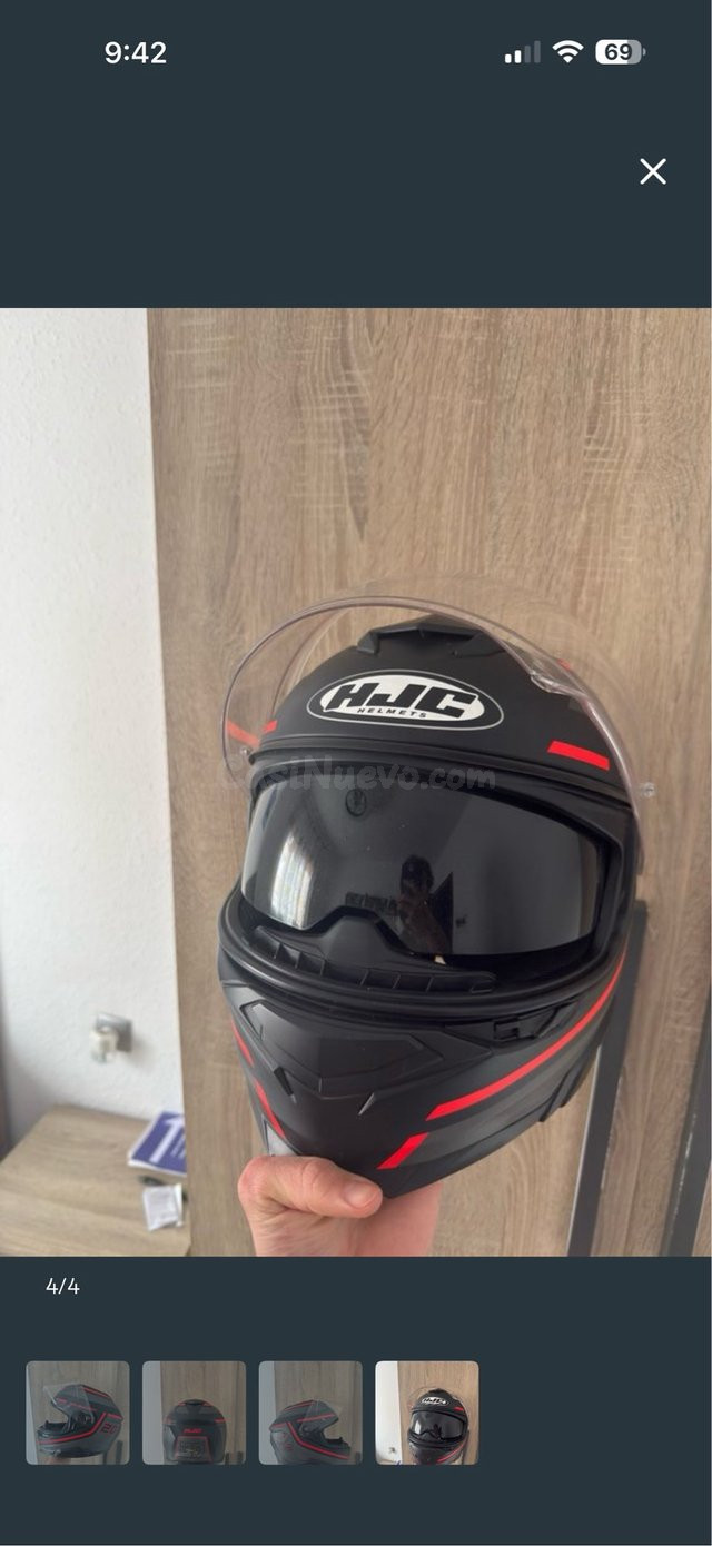 Casco HJC Negro con Visera Oscura