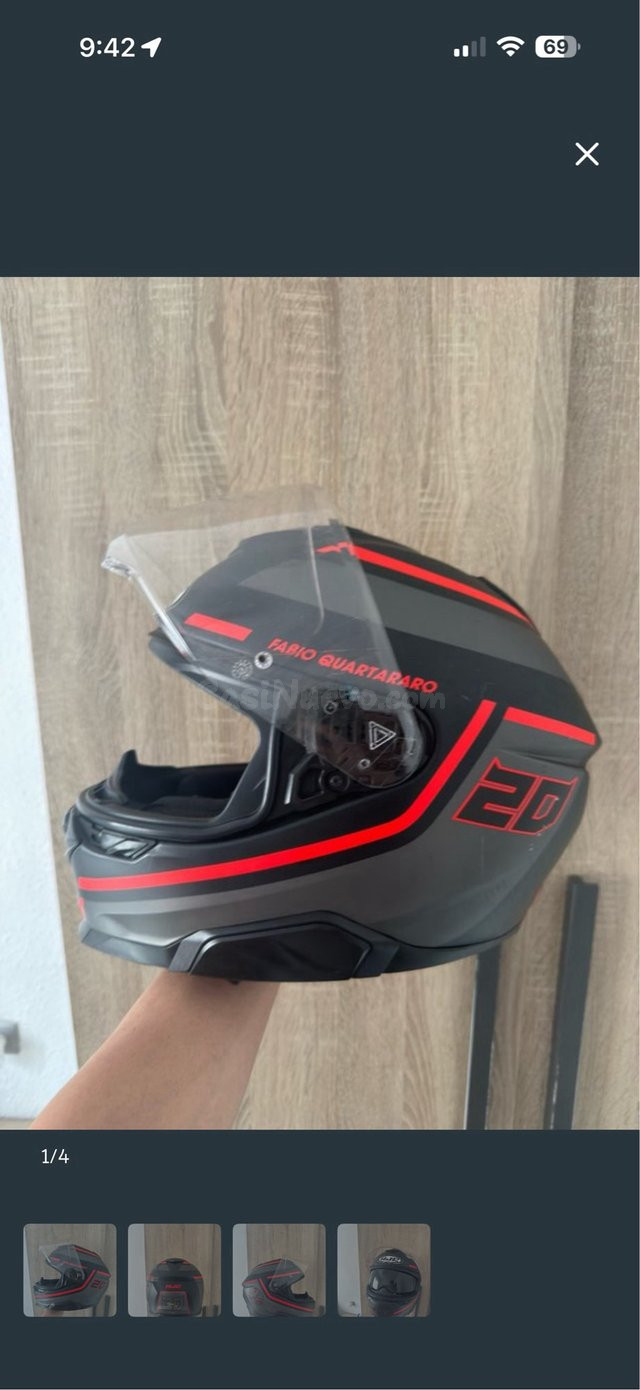 Casco HJC Negro con Visera Oscura - foto 2