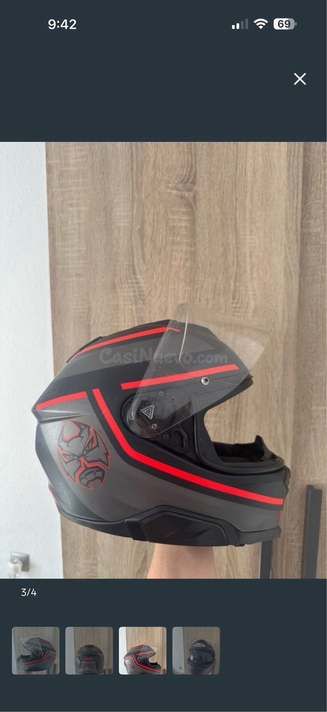 Casco HJC Negro con Visera Oscura - foto 3