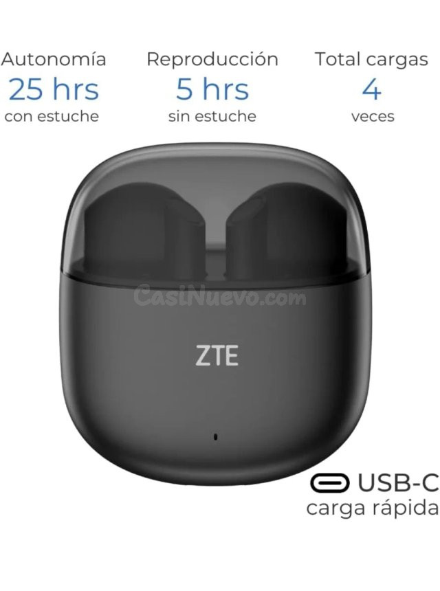 Auriculares ZTE Buds 2 Inalámbricos Negros
