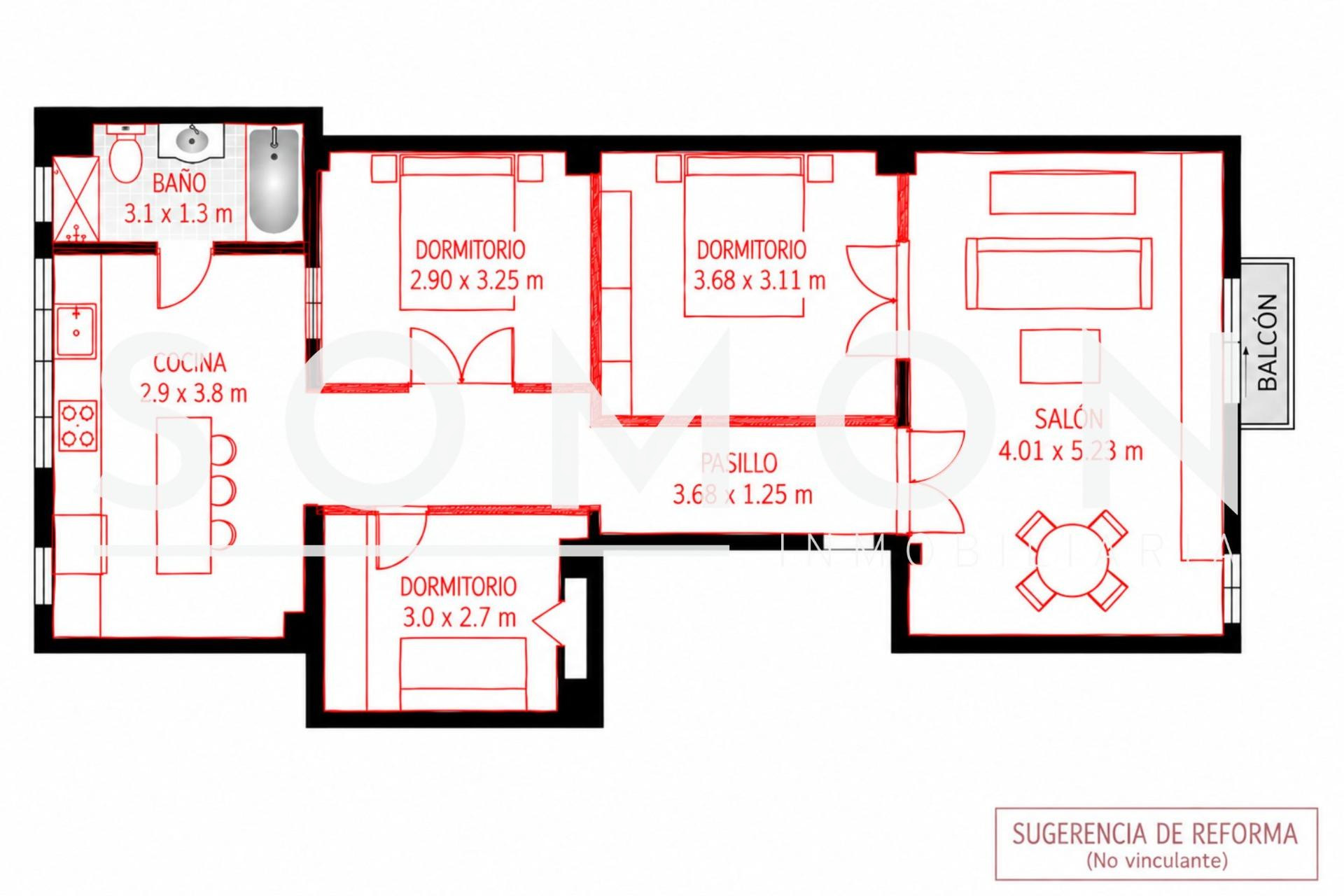 SOMON GESTIONA A LA VENTA VIVIENDA EN CARDENAL BENLLOCH - foto 2