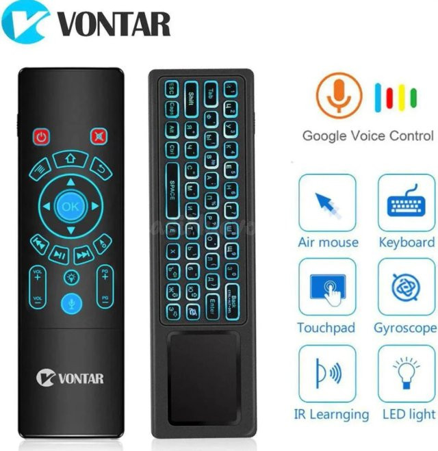 Mando Air Mouse VONTAR Teclado + Touchpad
