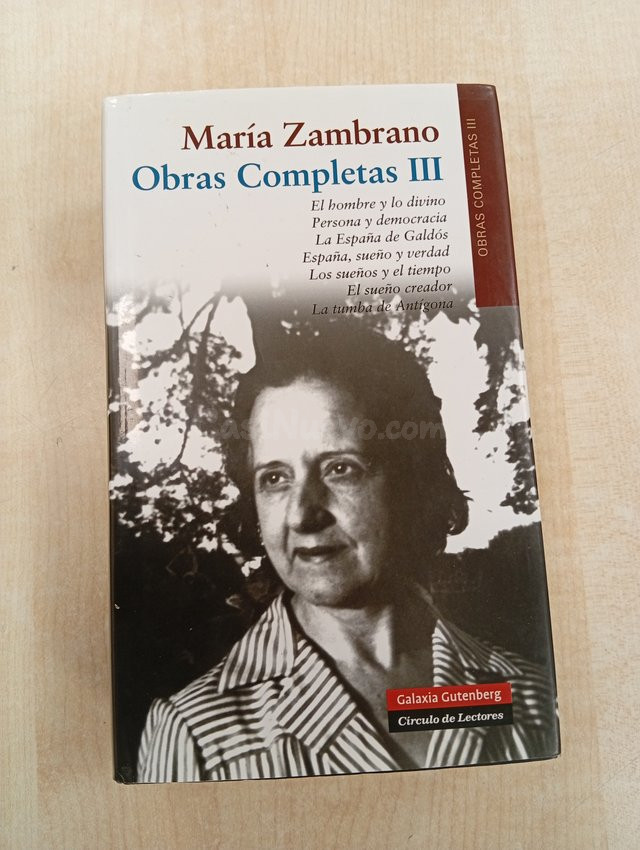 OBRAS COMPLETAS III.  (1955-1973). - ZAMBRANO