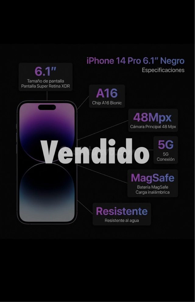 iPhone 14 Pro 6.1 Negro