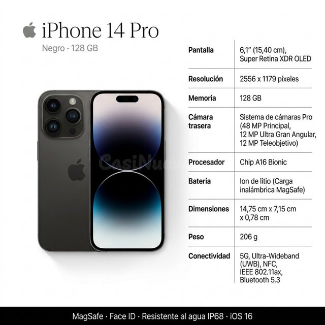 iPhone 14 Pro 6.1 Negro - foto 4