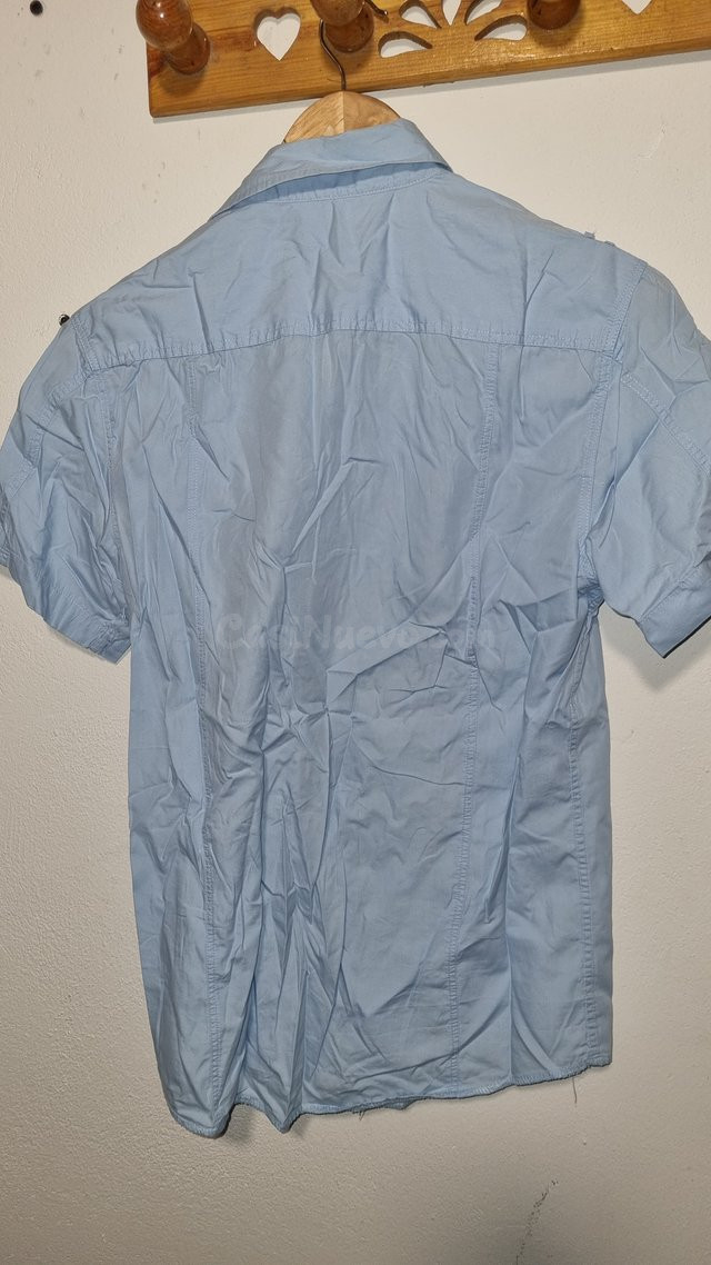 Camisa fresca azul manga corta Gijón - foto 4
