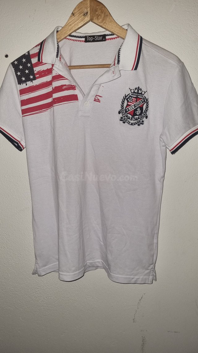 Polo inspirado bandera USA Talla M en Gijón - foto 2