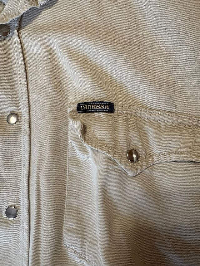 Camisa elegante beige manga larga Gijón - foto 3