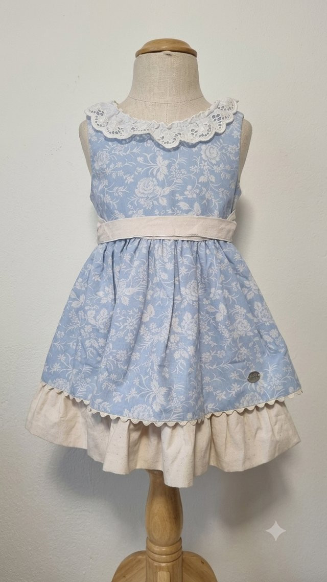 Vestido niña floral azul para fiestas en Gijón