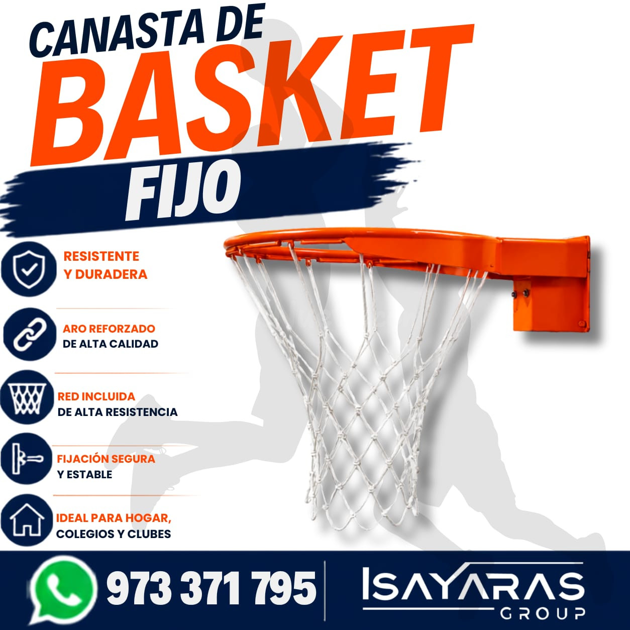 CANASTA DE BASQUETBOLL FIJO