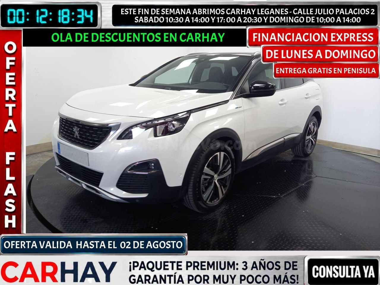 PEUGEOT 3008 HYBRID 225 E-EAT8 GT LINE