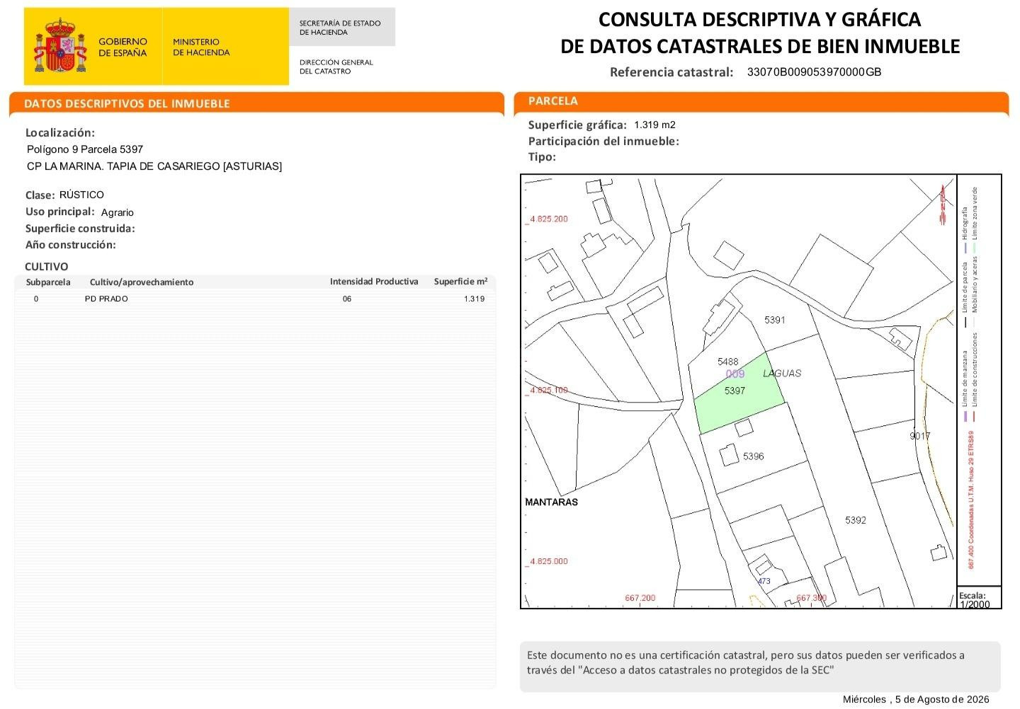 PARCELA EDIFICABLE DE 1.319 m2 – MÁNTARAS (TAPIA DE CASARIEG - foto 4