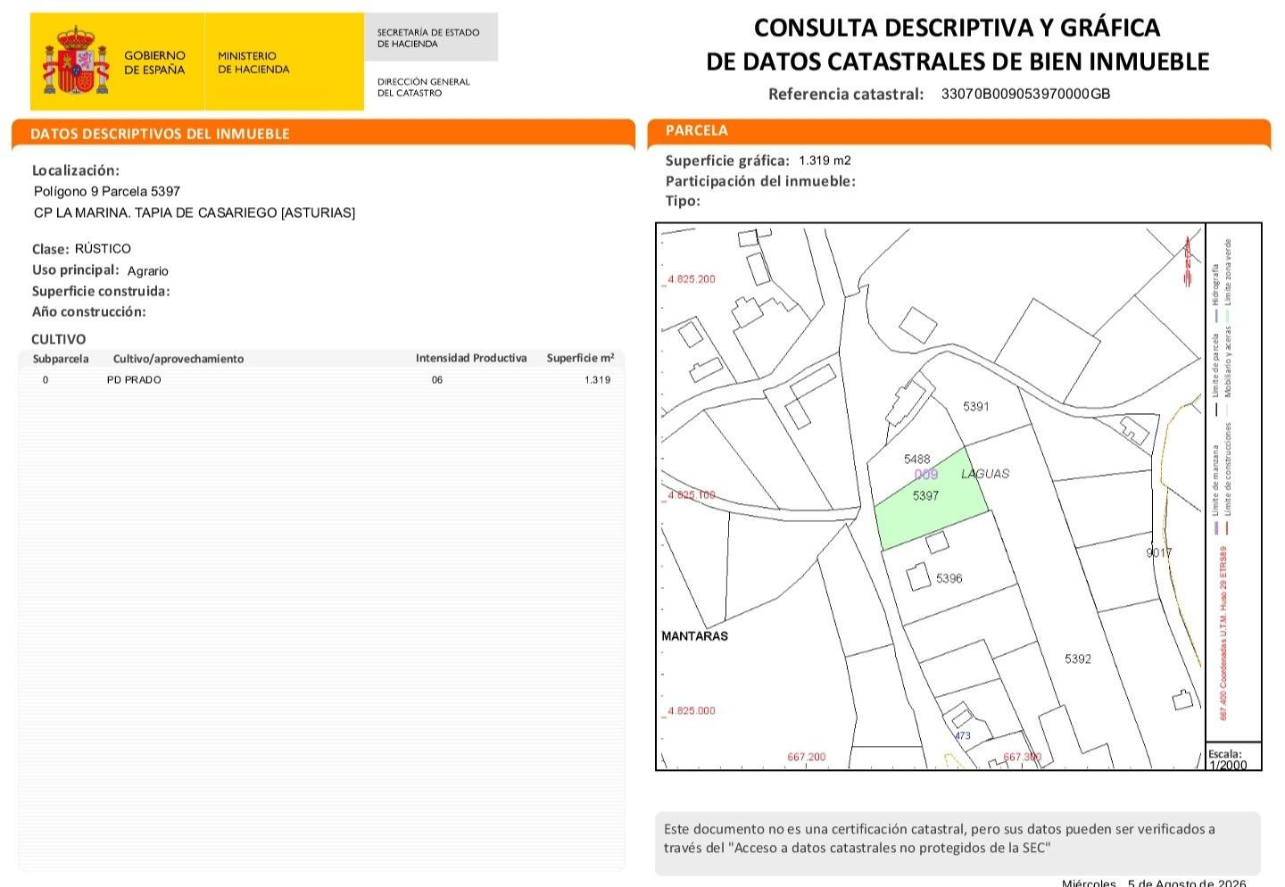 DOS PARCELAS EDIFICABLES – 2.389 m2 – MÁNTARAS (TAPIA DE CAS - foto 4