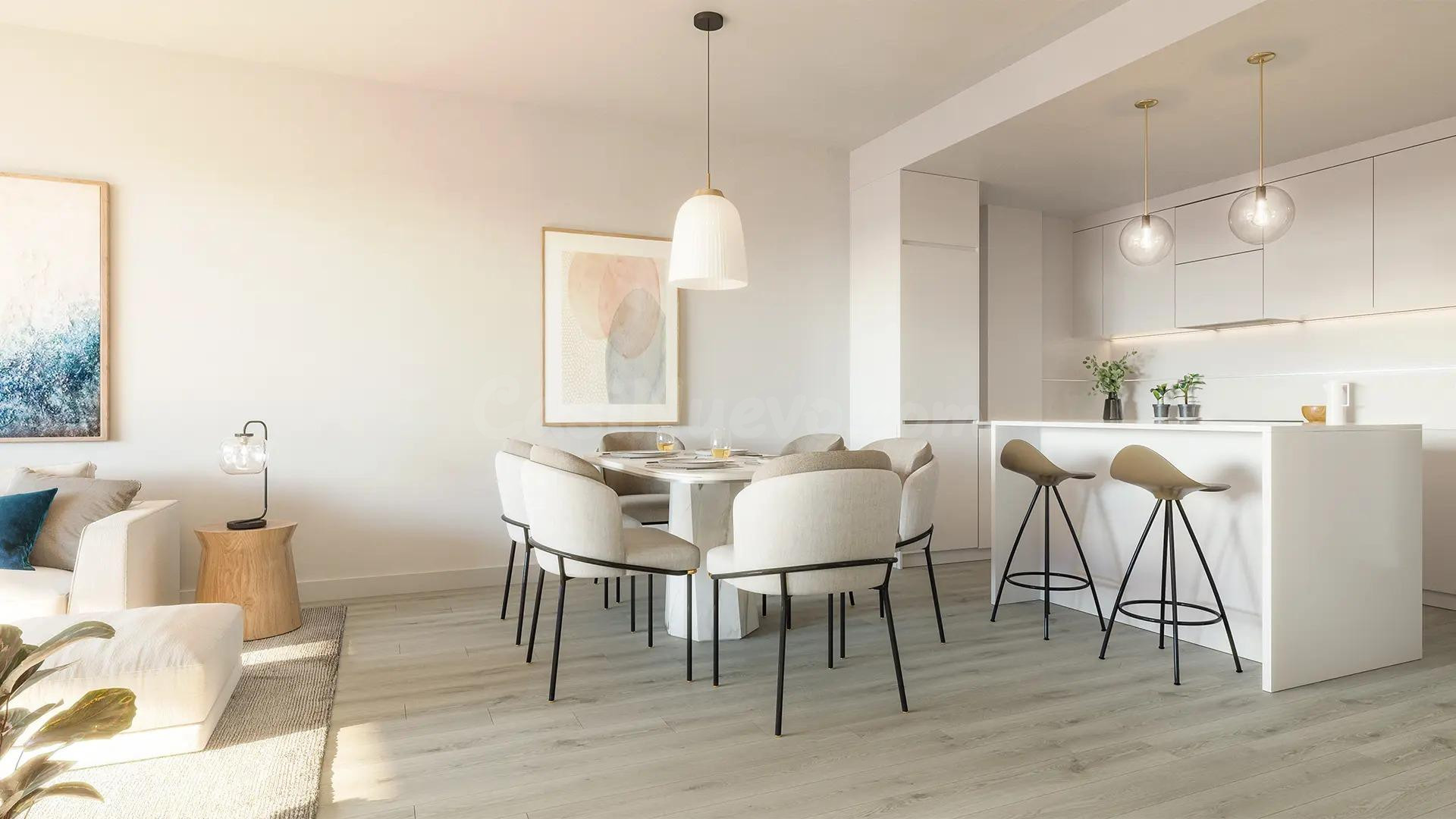 Piso AMPLIO de 3 Dorm. a ESTRENAR YA!! con TERRAZA 54 m2, , con piscinas y parques!! En Las Lagunas de Mijas - foto 4