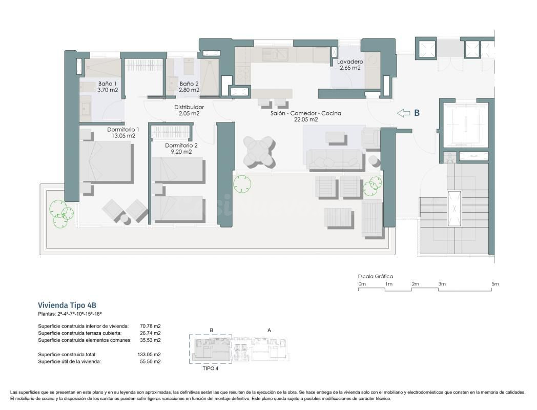 Apartamento 2 habitaciones 98m² en venta - Zona Rincón Alto - foto 5