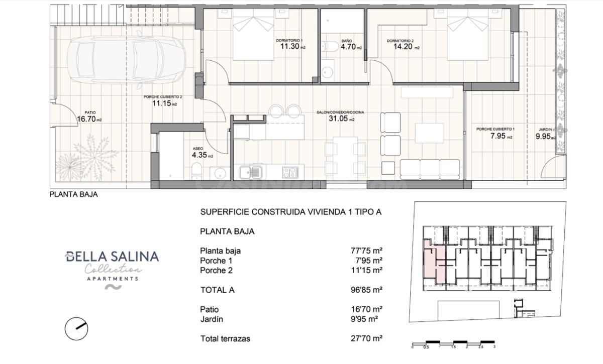 Apartamento 2 habitaciones 67m² en venta - San Pedro de Pina - foto 3