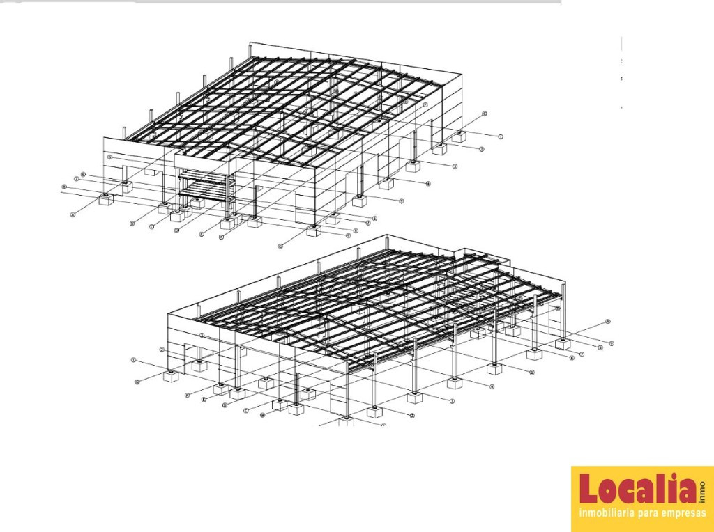 Nave industrial con muelles en construcción,Cartes
