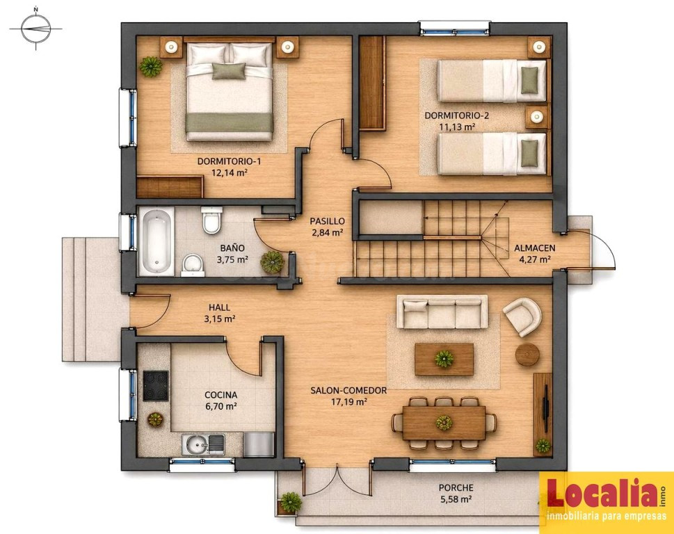 Chalet unifamiliar con jardín privado en Villarcayo - foto 3