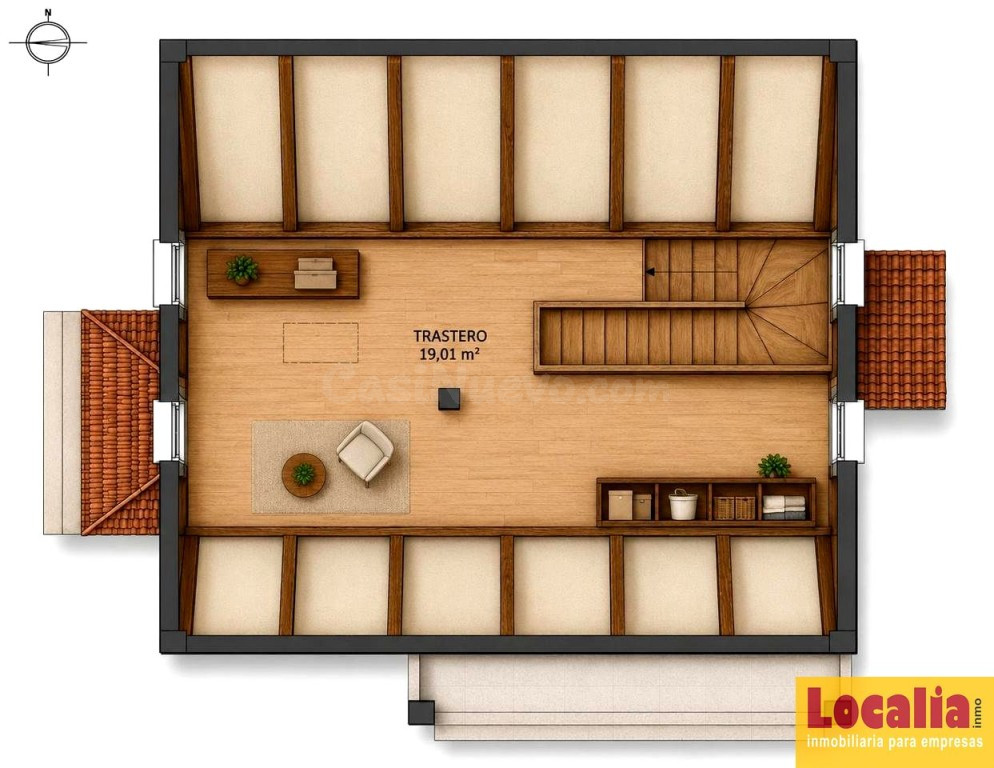 Chalet unifamiliar con jardín privado en Villarcayo - foto 4