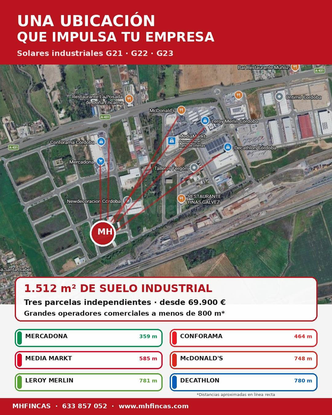 Solar urbano industrial de 503 m2 en Córdoba – 69.900 € en l - foto 9
