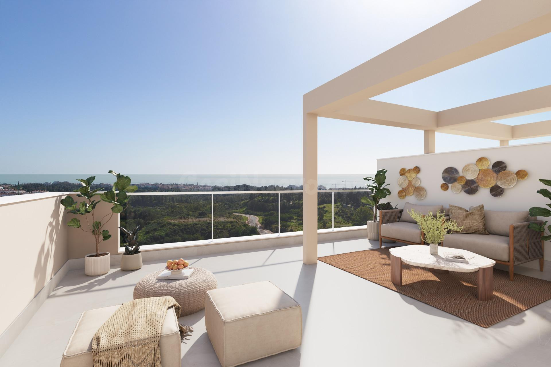 Atico DUPLEX a ESTRENAR , con 3 dorm., amplia terraza y solarium, VISTAS AL MAR. En Mijas Costa, cerca del MAR, GOLF y MONTAÑAS!!!