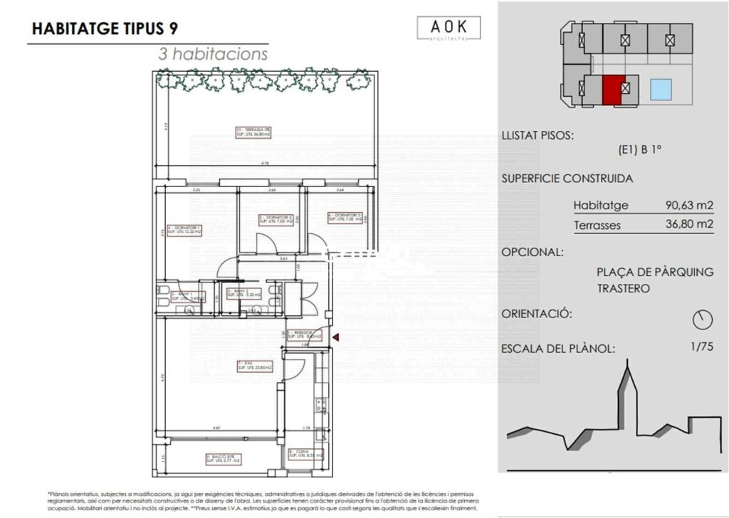 MONTOLIU.  PISO DE 127 M2 CON 3 habitaciones Y 2 BAÑOS. TERR - foto 16