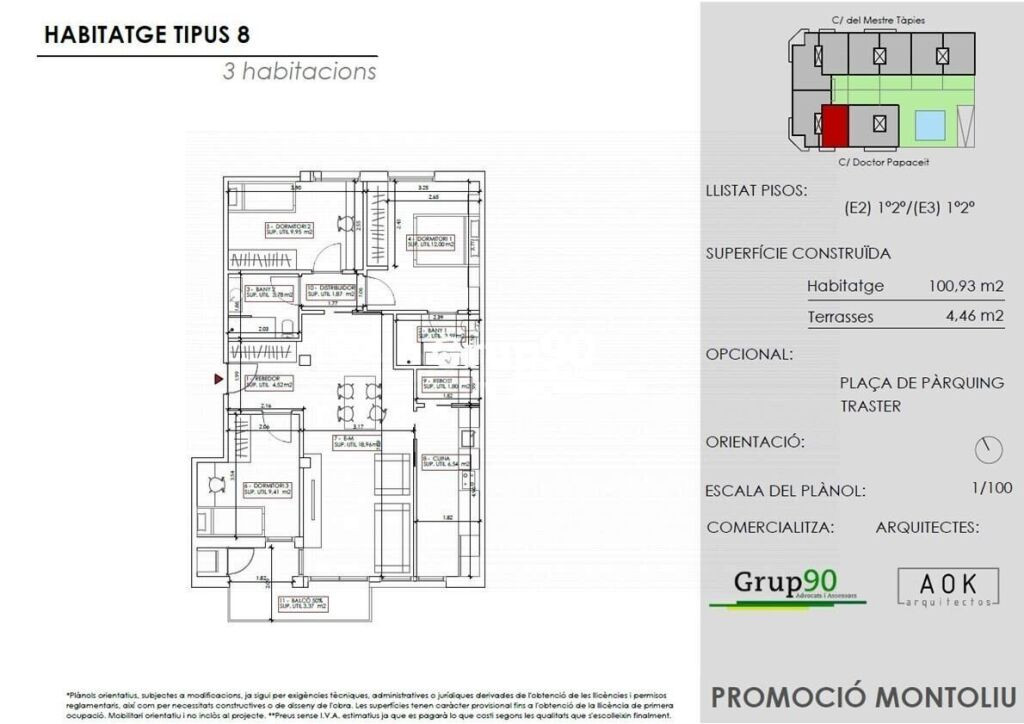 RESIDENCIAL MONTOLIU. PISO 3 habitaciones. CON PARKING Y TRA - foto 14